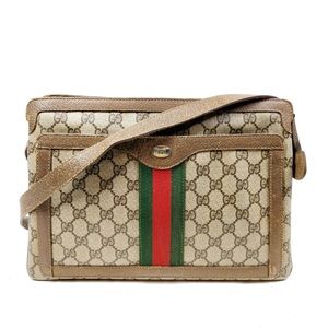 Vintage Gucci Shoulder Bag  Brown PVC 3206317